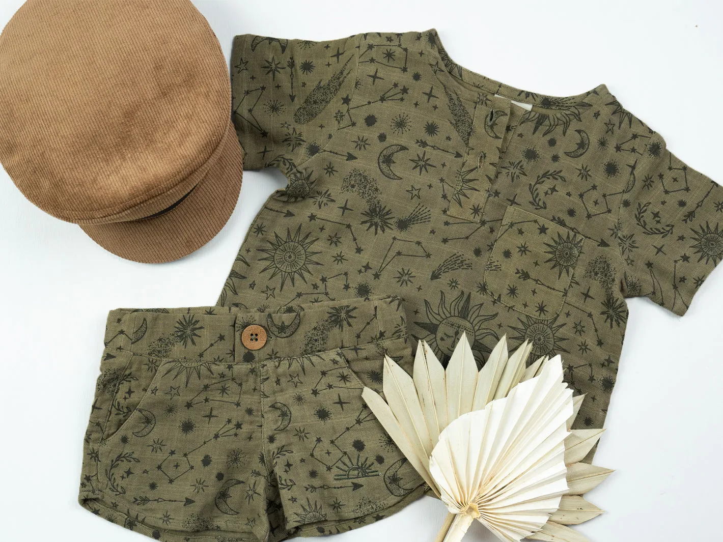 Taj Shorts - Olive Constellation