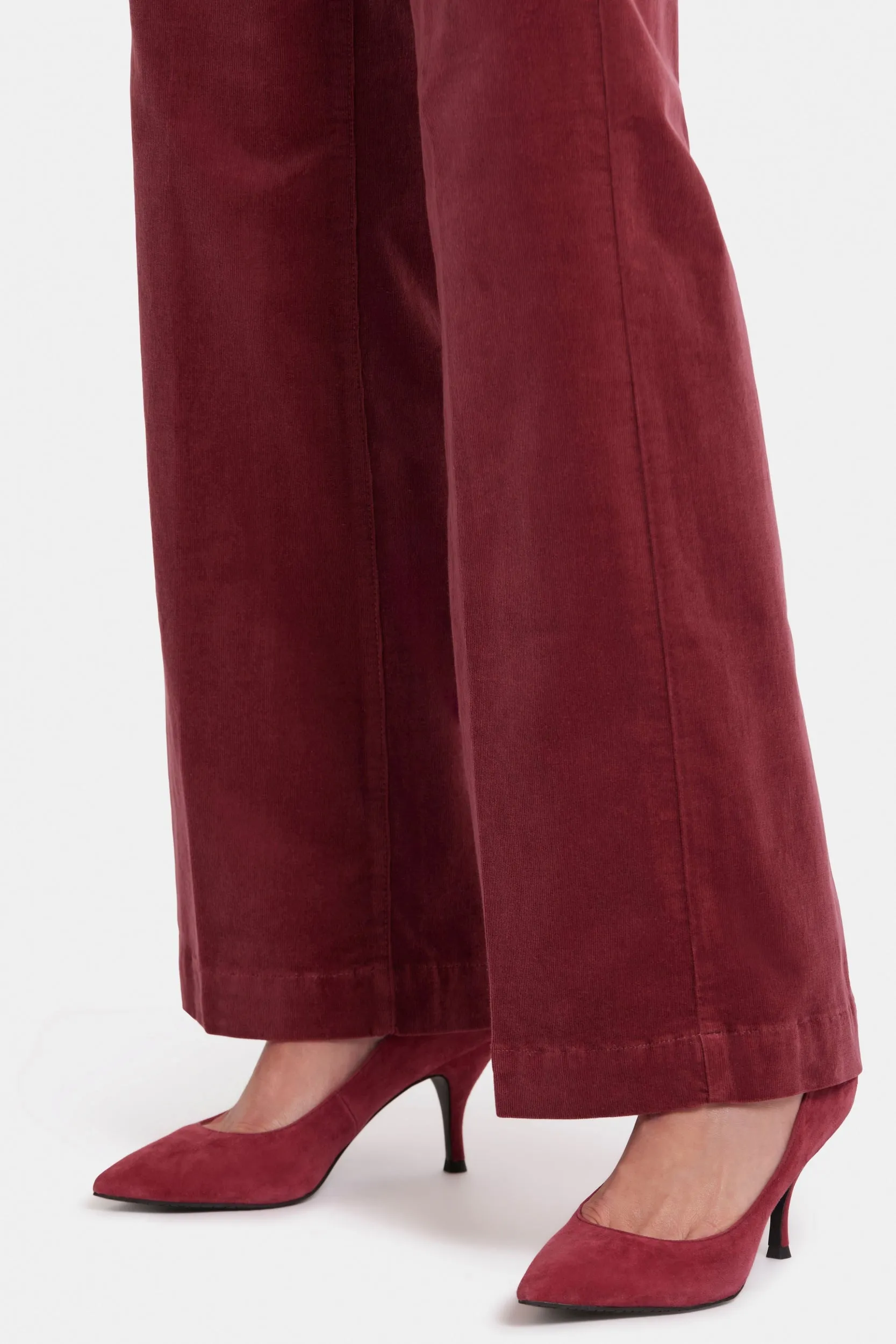 Teresa Wide Leg Broek Rood Corduroy | Paintbrush