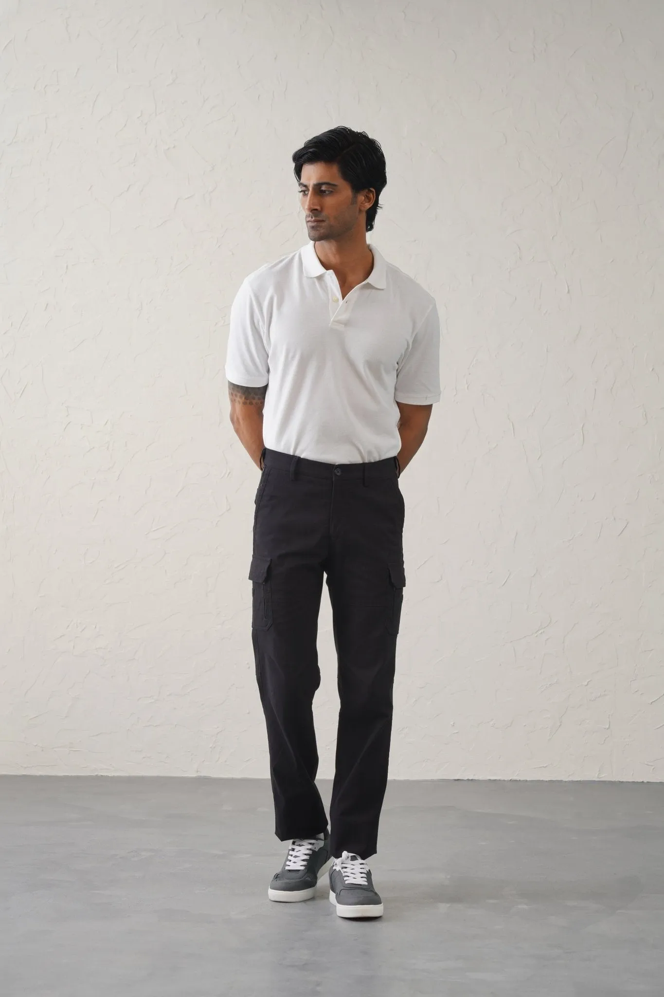 The Slim Fit Pro Cargo Pants - Black