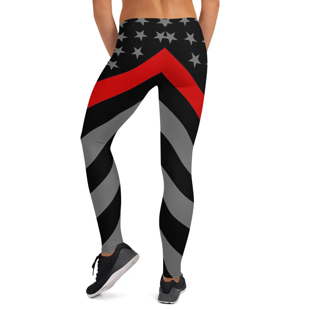 Thin Red Line Flag Leggings