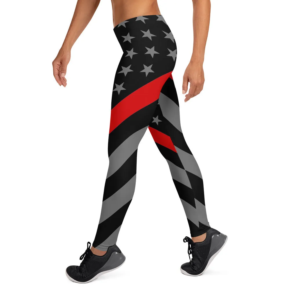 Thin Red Line Flag Leggings