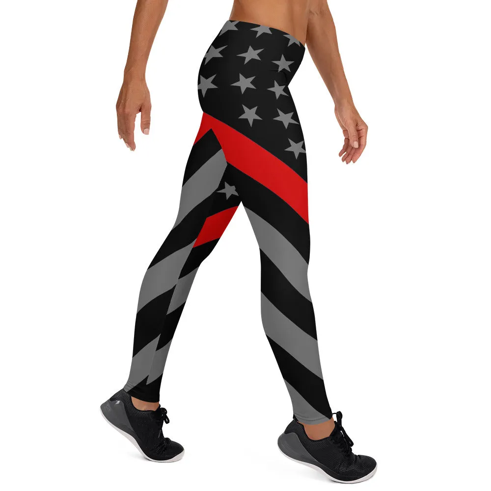 Thin Red Line Flag Leggings