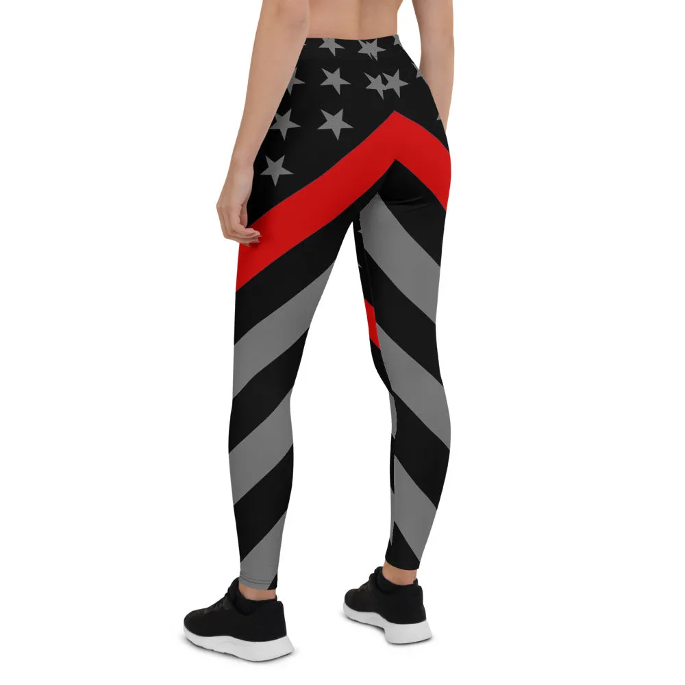 Thin Red Line Flag Leggings