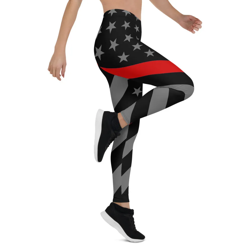 Thin Red Line Flag Leggings