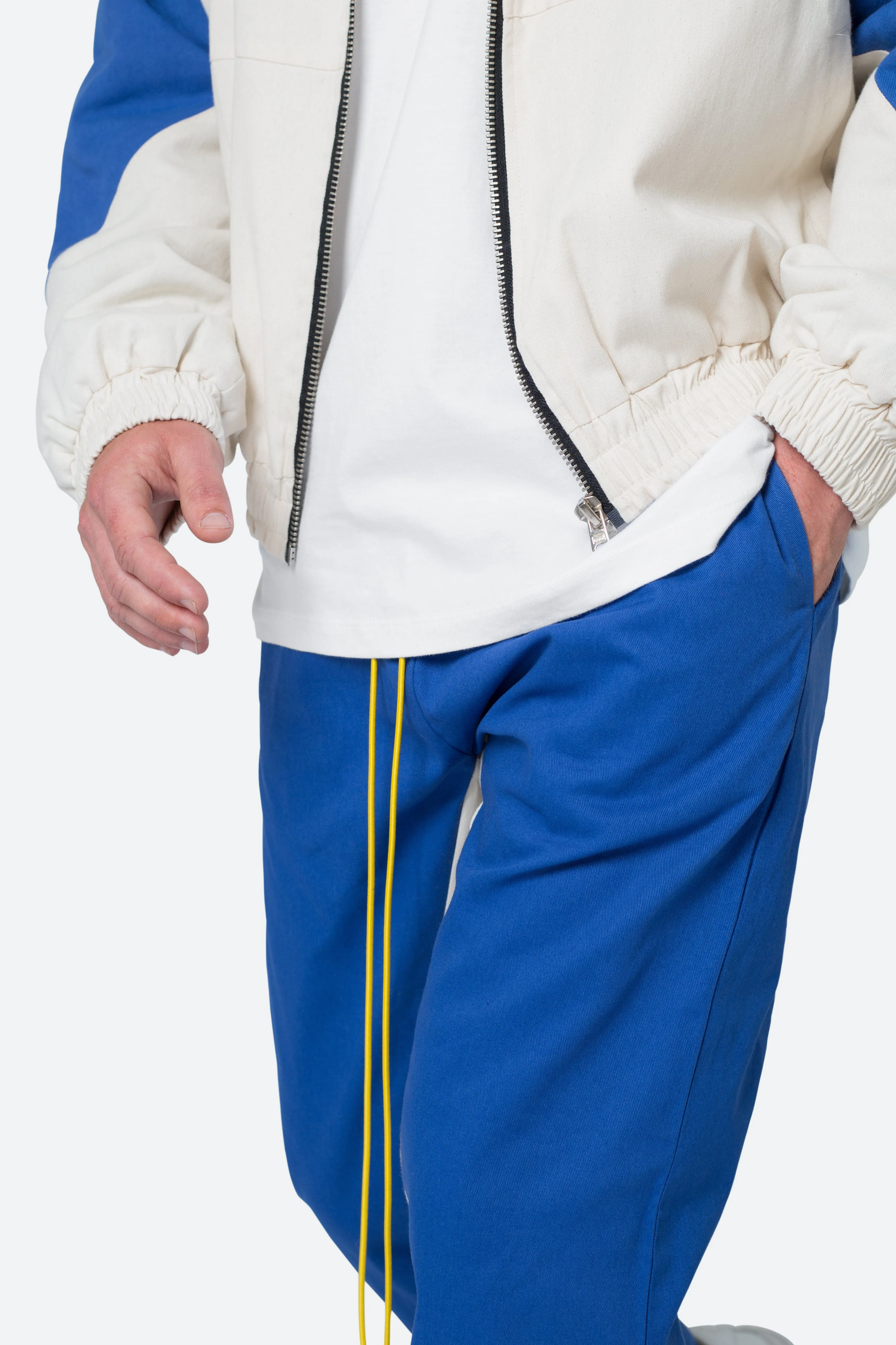 Twill Racing Pants - Blue/Natural