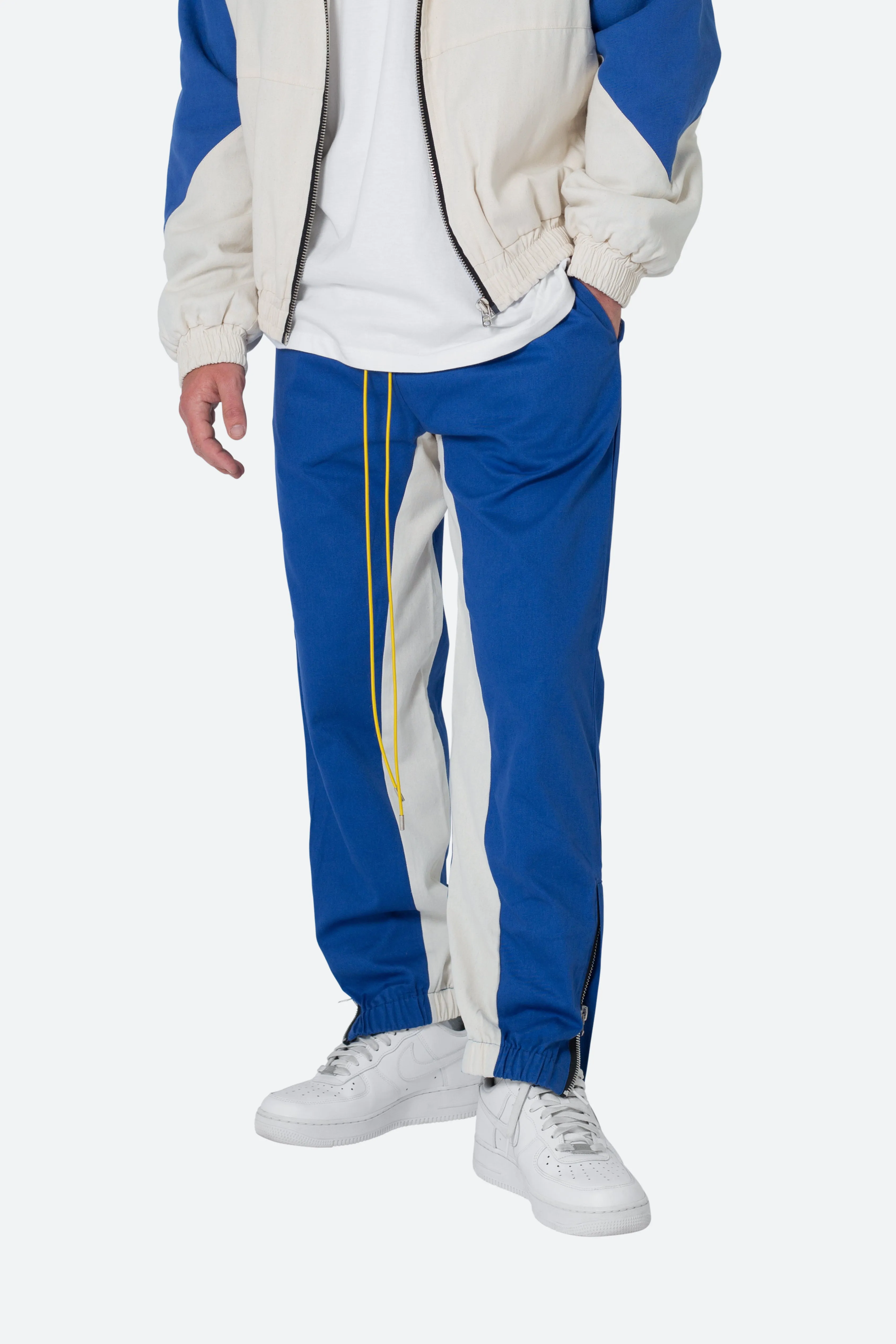 Twill Racing Pants - Blue/Natural