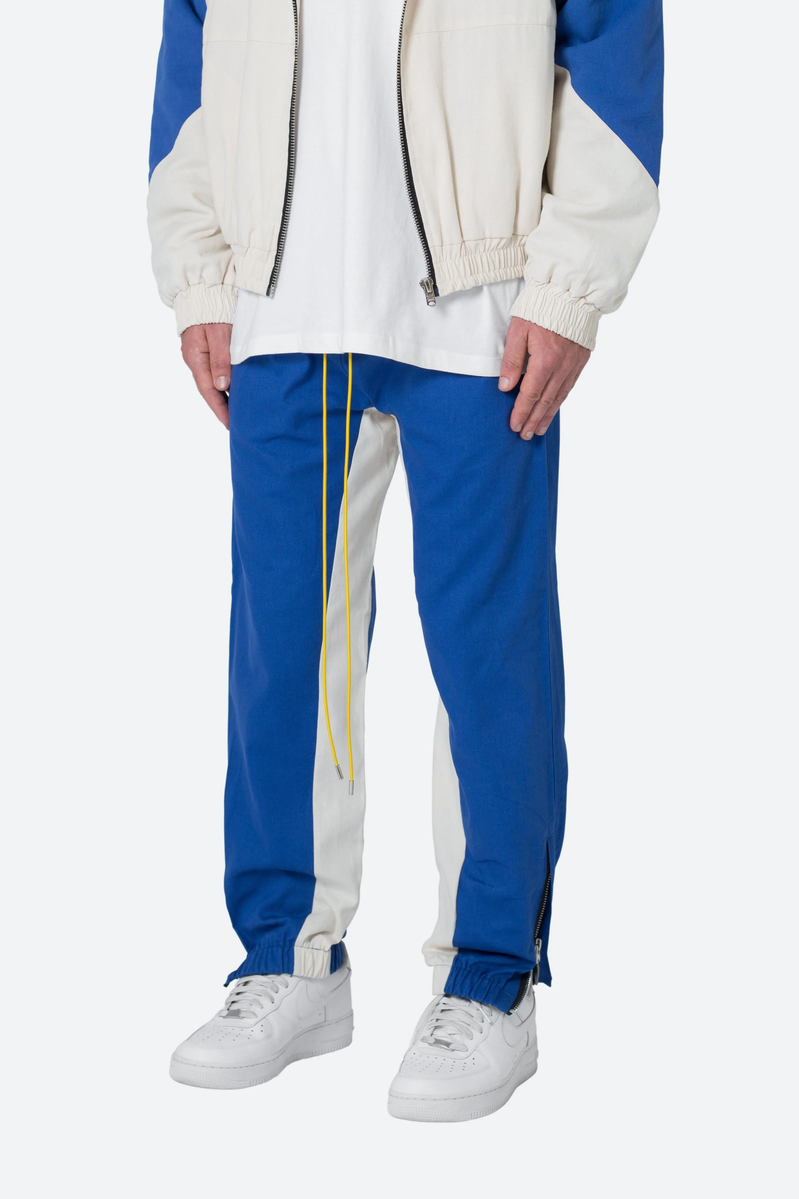 Twill Racing Pants - Blue/Natural