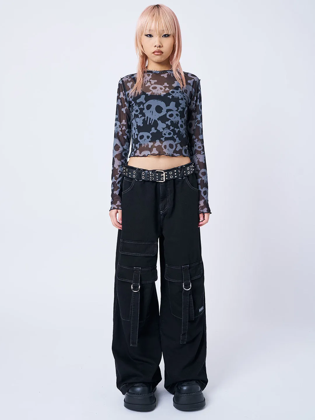 Tyra Black Utility Pockets Pants