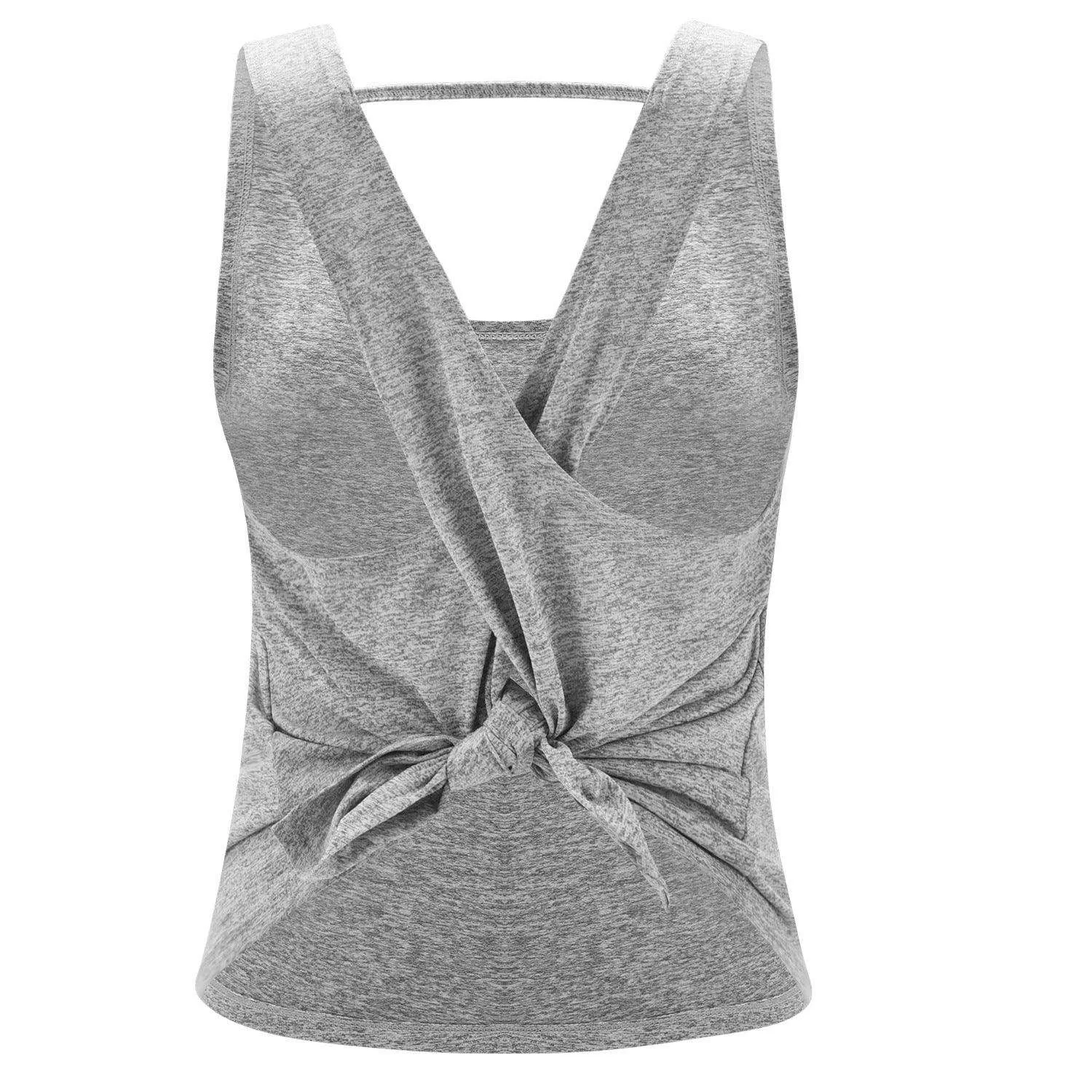 V-back split yoga sports vest