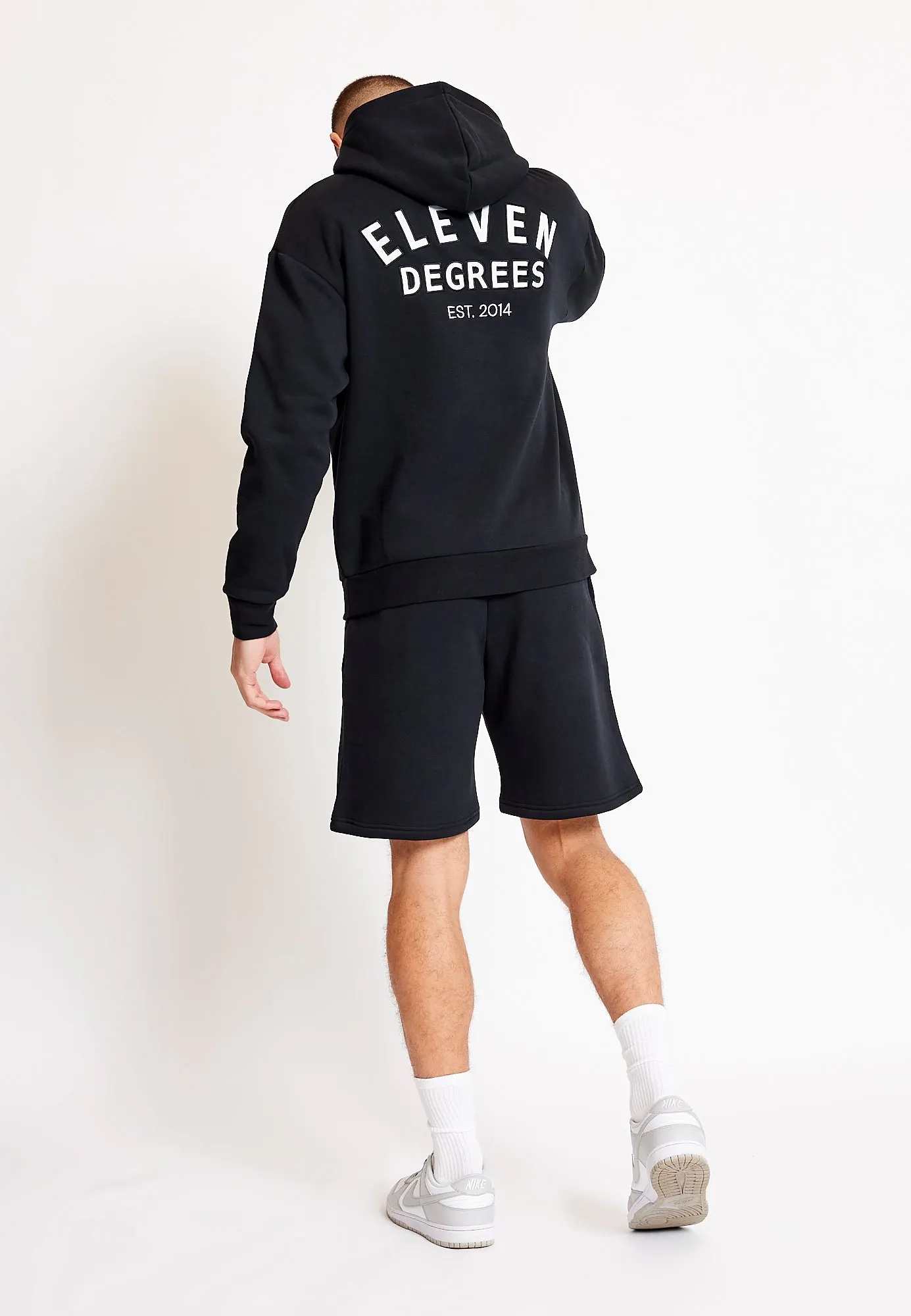 Varsity Graphic Sweat Shorts - Black