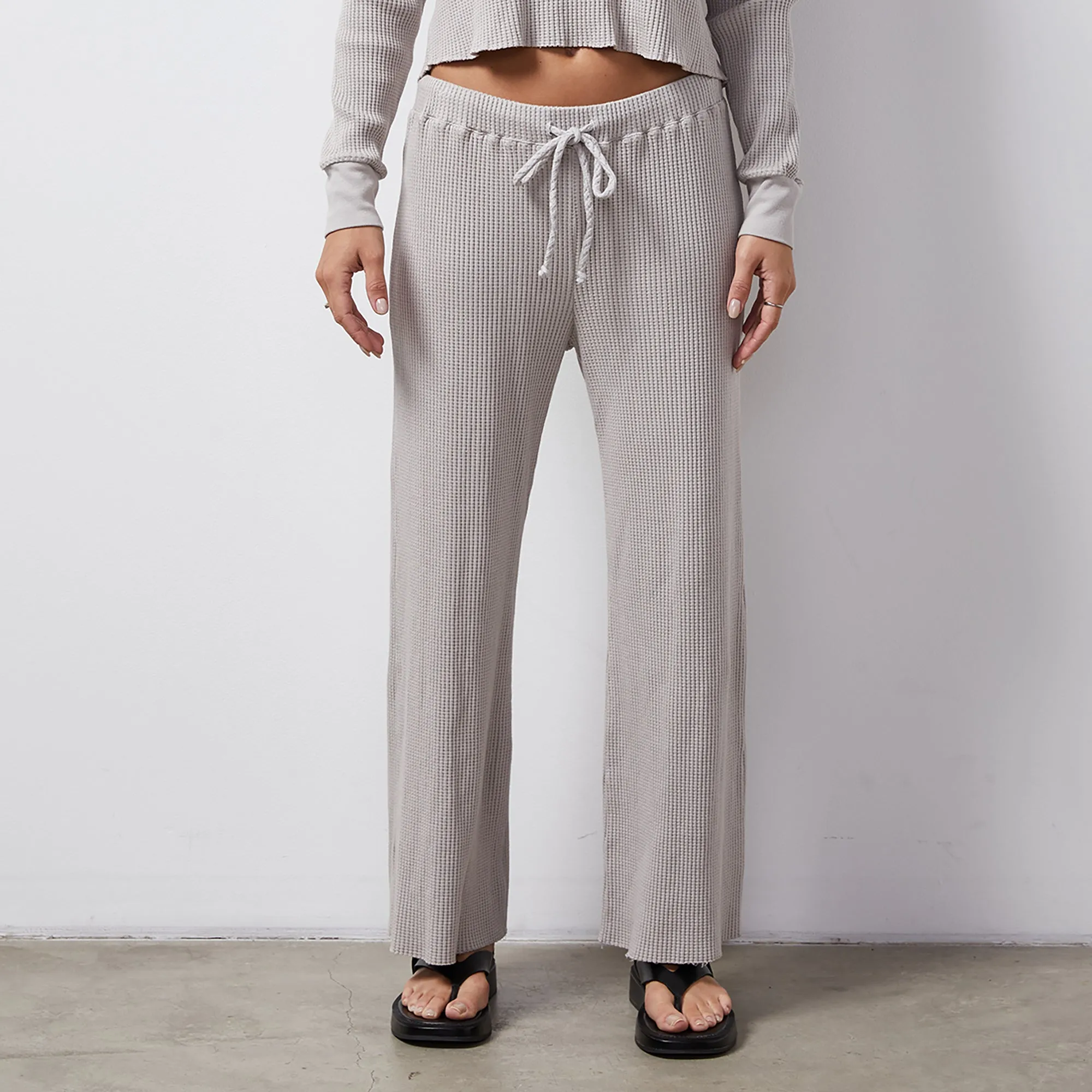 Waffle Crop Lounge Sweat