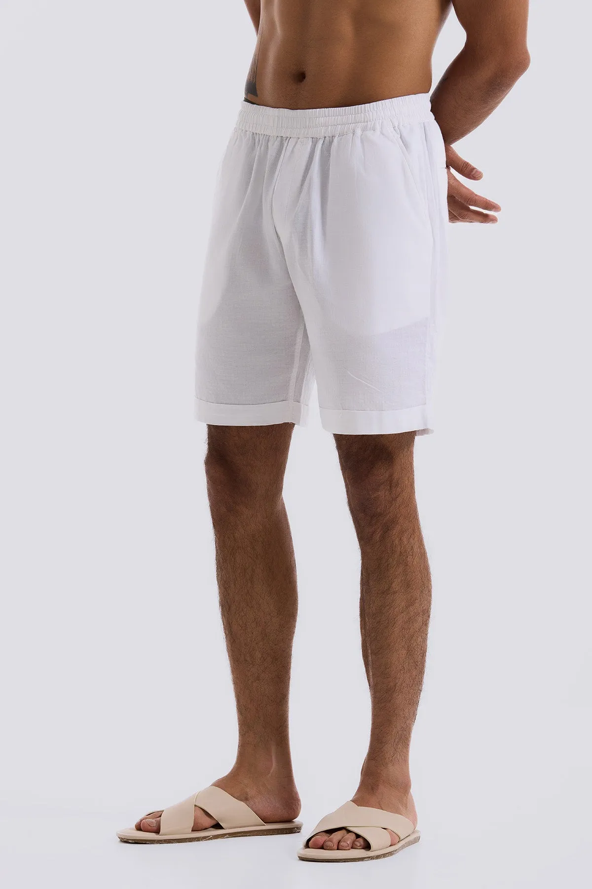 White Relax Shorts