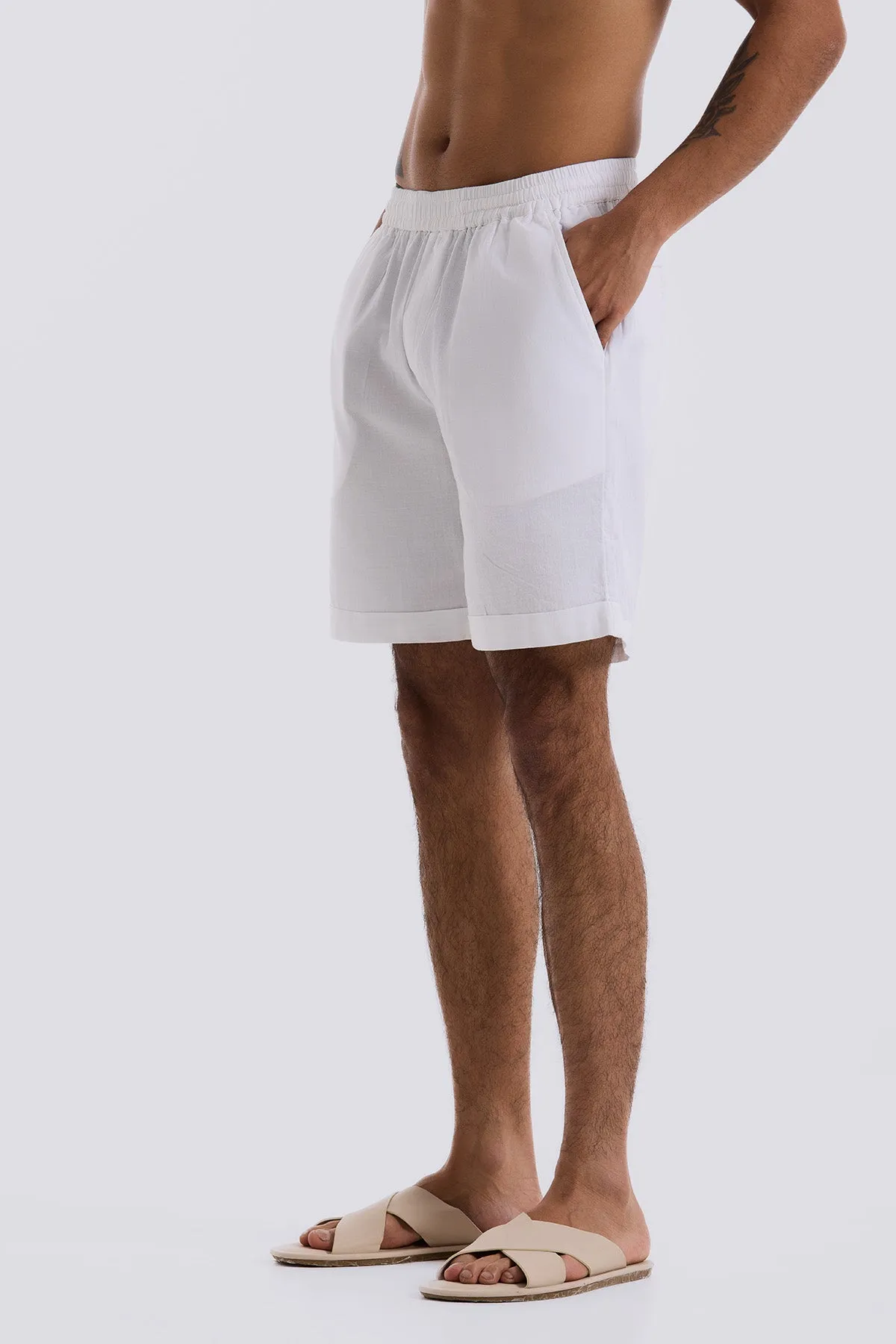 White Relax Shorts