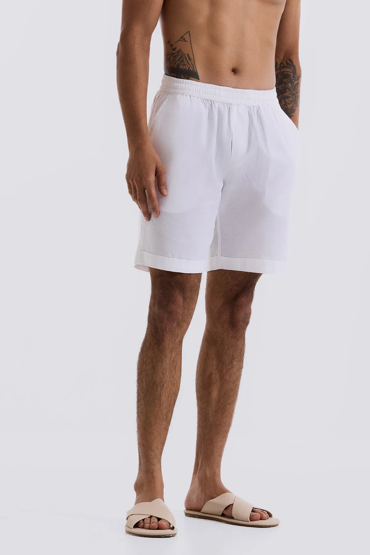 White Relax Shorts