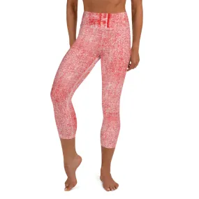 Yoga Capri Leggings Denim Red