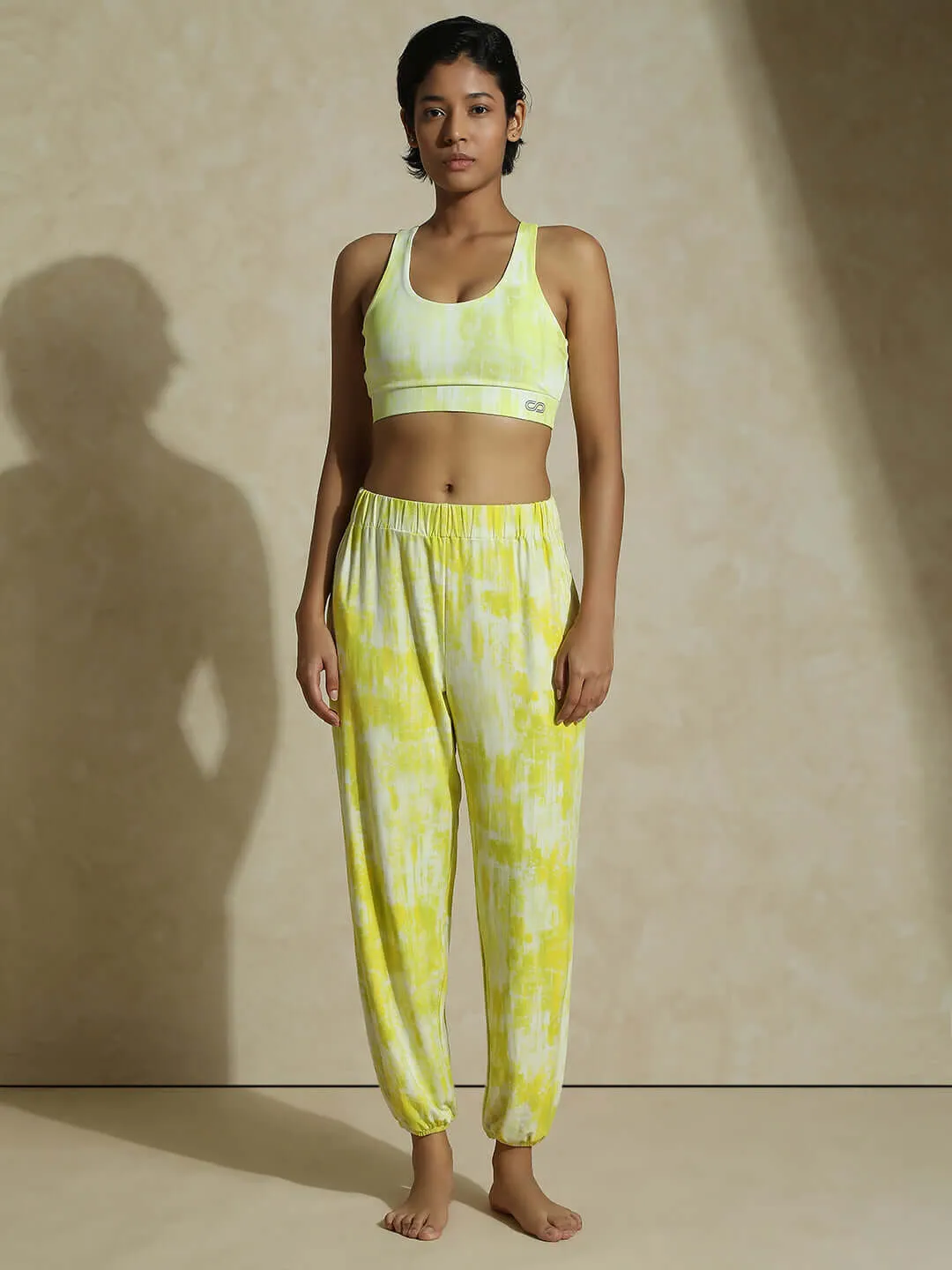 Yogini Stretch Pants Lemon Grunge